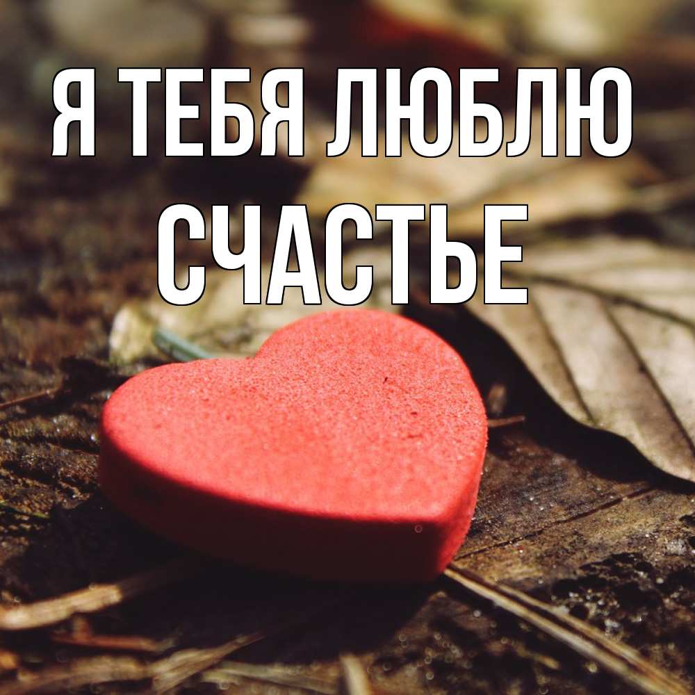 Открытка на каждый день с именем, счастье Я тебя люблю листья деревье 4 Прикольная открытка с пожеланием онлайн скачать бесплатно 