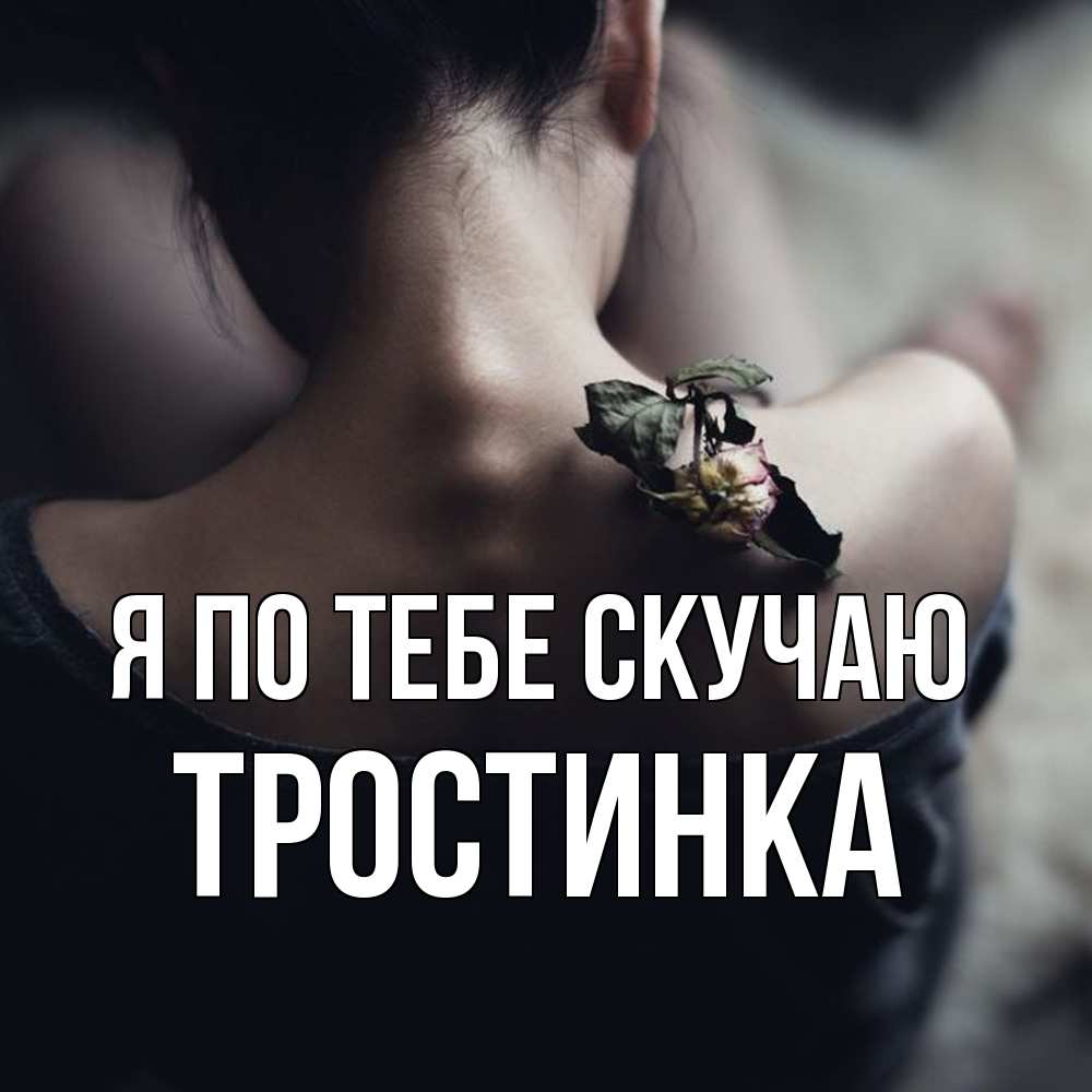 Открытка на каждый день с именем, Тростинка Я по тебе скучаю засох цветок Прикольная открытка с пожеланием онлайн скачать бесплатно 