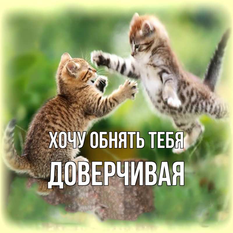 Открытка с именем, Доверчивая, Хочу обнять тебя