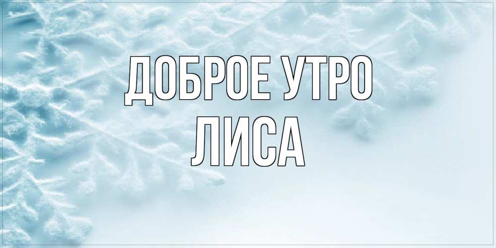 Открытка на каждый день с именем, лиса Доброе утро классное зимнее утро Прикольная открытка с пожеланием онлайн скачать бесплатно 