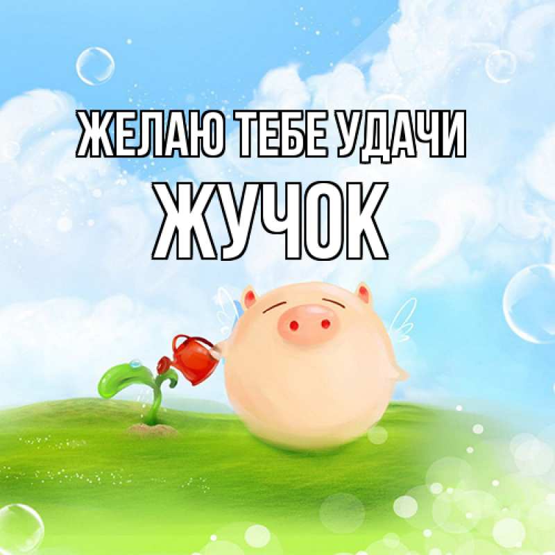 Картинка Желаю тебе удачи, жучок