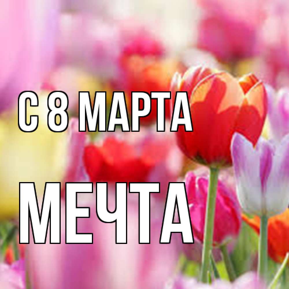 Открытка на каждый день с именем, мечта C 8 МАРТА на международный женский день 2 Прикольная открытка с пожеланием онлайн скачать бесплатно 
