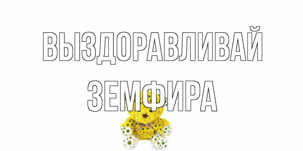 Открытка на каждый день с именем, Земфира Выздоравливай мишка Прикольная открытка с пожеланием онлайн скачать бесплатно 