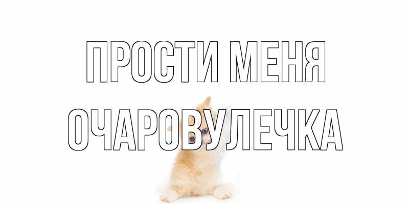 Открытка с именем, Очаpовулечка, Прости меня