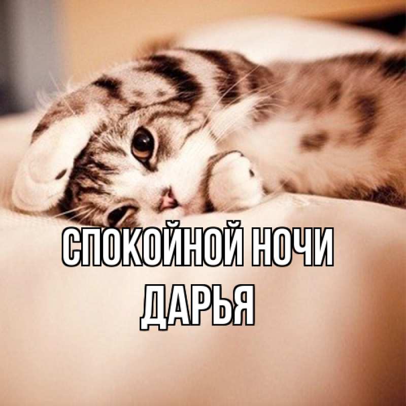 Открытка с именем, Дарья, Спокойной ночи