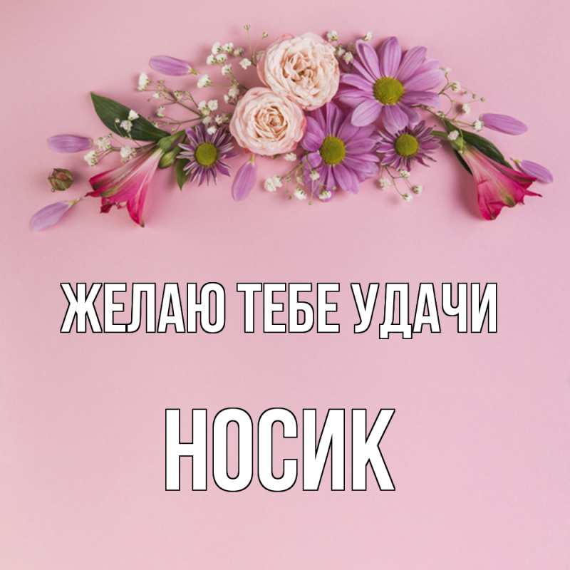 Открытка с именем, Hосик, Желаю тебе удачи