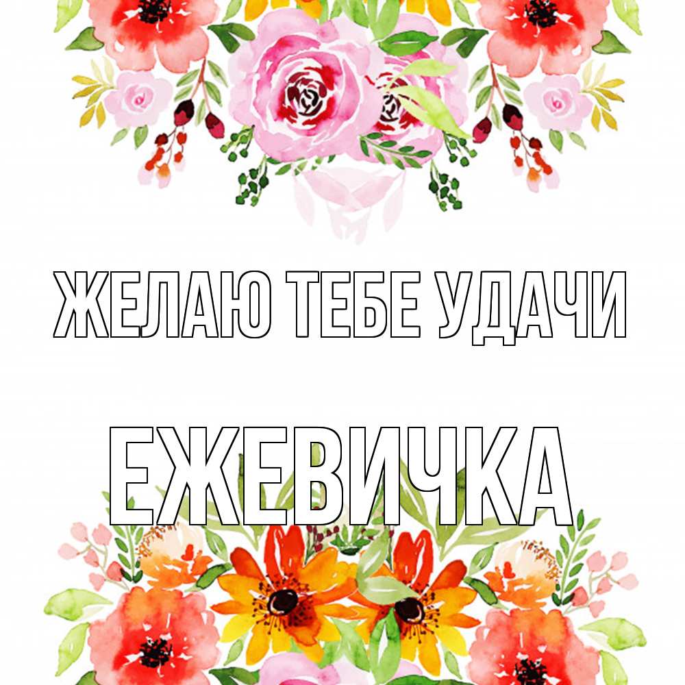 Открытка на каждый день с именем, ежевичка Желаю тебе удачи открытка с цветами акварелью Прикольная открытка с пожеланием онлайн скачать бесплатно 
