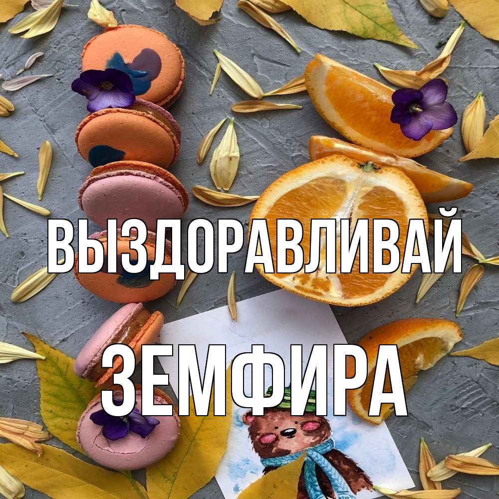 Открытка на каждый день с именем, Земфира Выздоравливай не болейте Прикольная открытка с пожеланием онлайн скачать бесплатно 