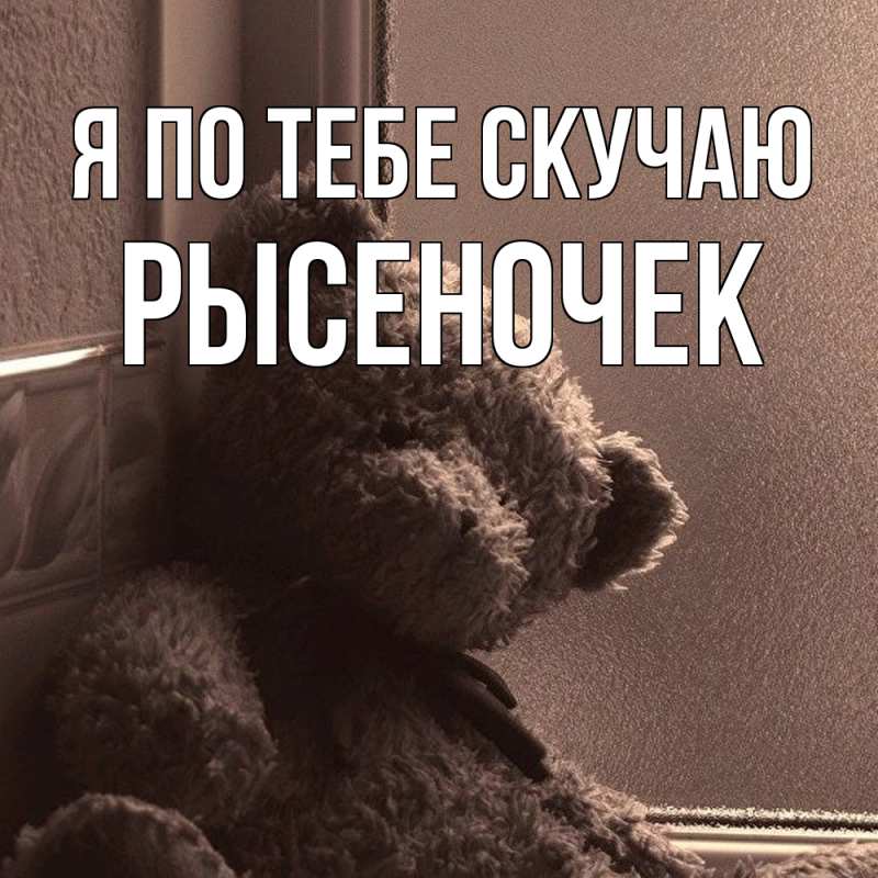 Картинка Я по тебе скучаю, Рысеночек