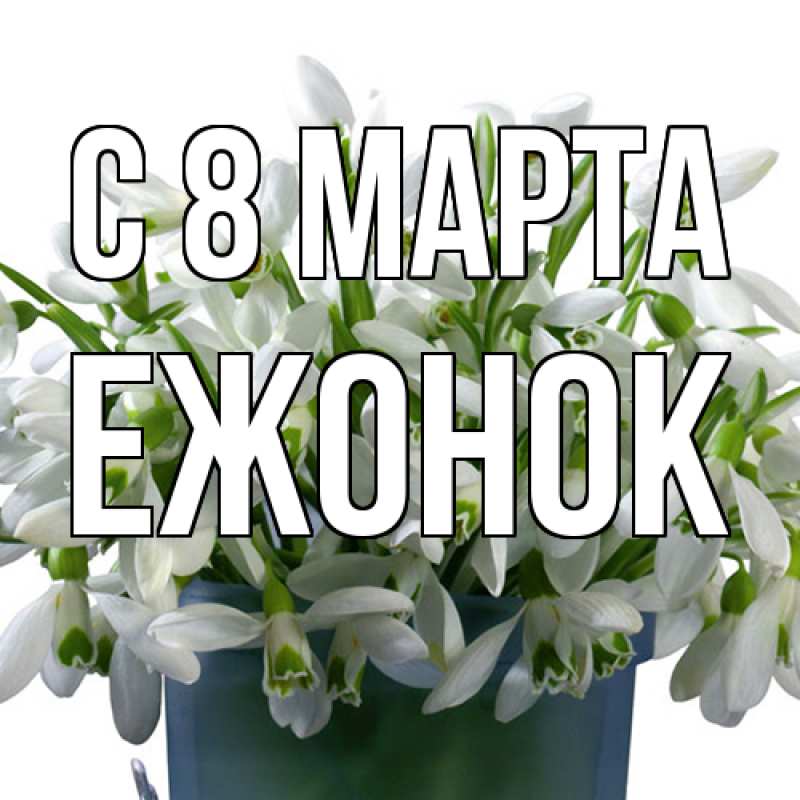 Картинка C 8 МАРТА, Ежонок