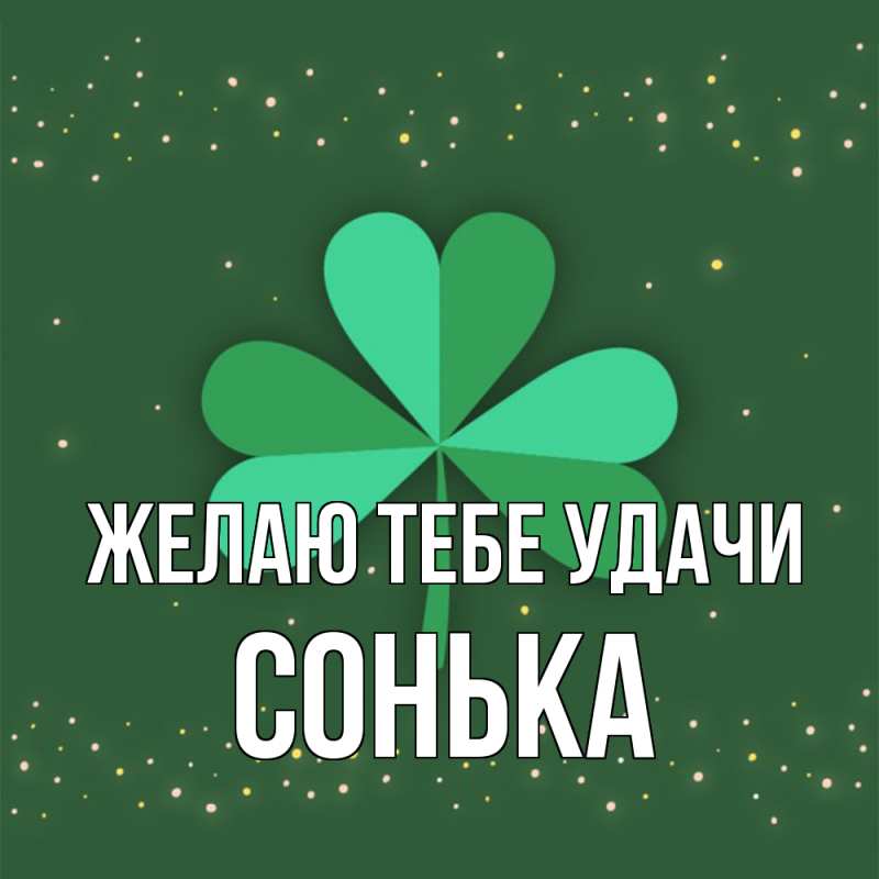 Картинка Желаю тебе удачи, Сонька