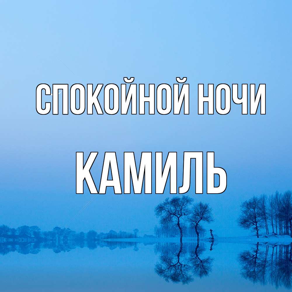 Открытка на каждый день с именем, Камиль Спокойной ночи весна Прикольная открытка с пожеланием онлайн скачать бесплатно 