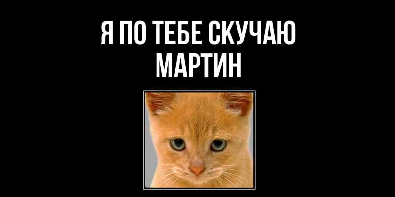 Картинка Я по тебе скучаю, Мартин