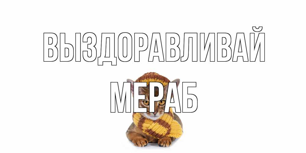 Открытка на каждый день с именем, Мераб Выздоравливай родные не болейте Прикольная открытка с пожеланием онлайн скачать бесплатно 