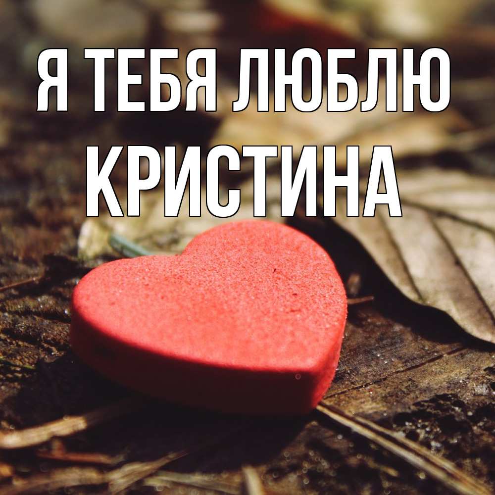 Открытка на каждый день с именем, Кристина Я тебя люблю листья деревье 4 Прикольная открытка с пожеланием онлайн скачать бесплатно 