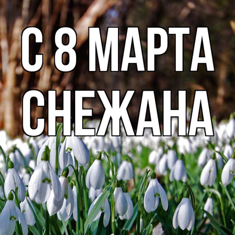Картинка C 8 МАРТА, Снежана