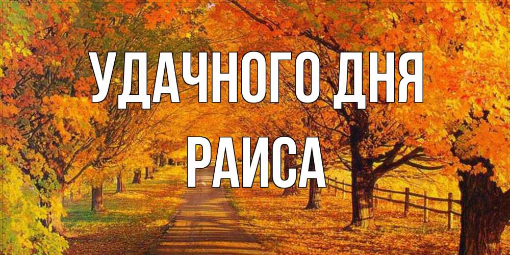 Открытка на каждый день с именем, Раиса Удачного дня деревья с осенними листьями Прикольная открытка с пожеланием онлайн скачать бесплатно 
