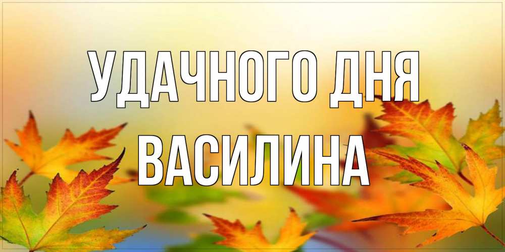 Открытка на каждый день с именем, Василина Удачного дня открытка с пожеланием хорошего осеннего дня Прикольная открытка с пожеланием онлайн скачать бесплатно 