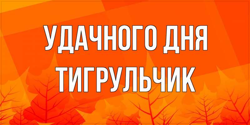 Картинка Удачного дня, Тигpульчик