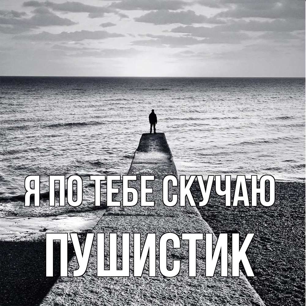 Открытка на каждый день с именем, Пушистик Я по тебе скучаю скучашки Прикольная открытка с пожеланием онлайн скачать бесплатно 