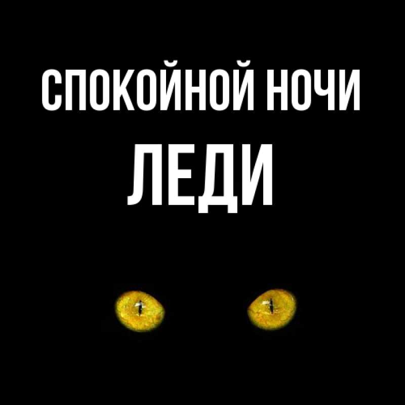 Картинка Спокойной ночи, леди