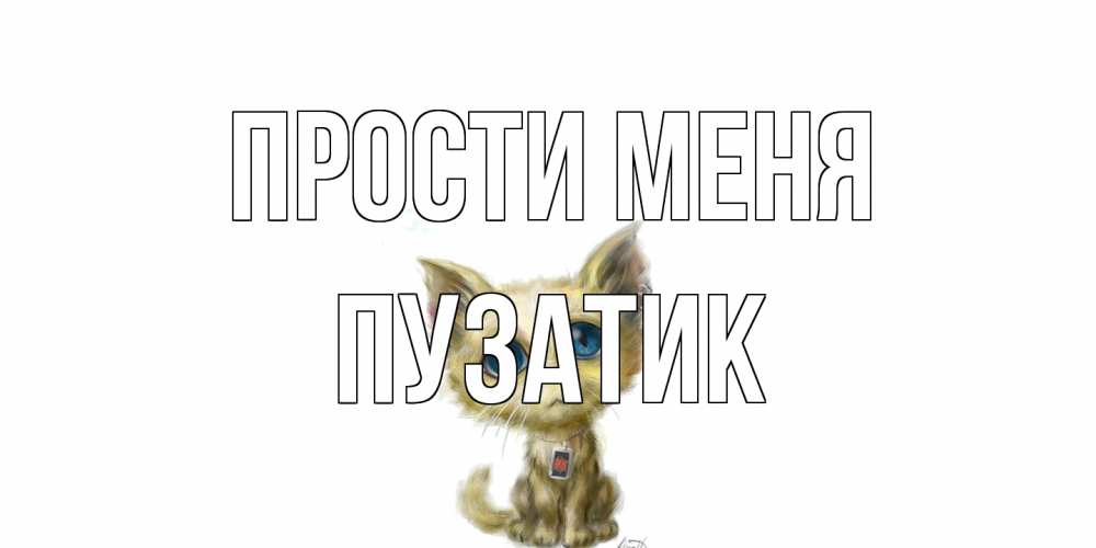 Открытка на каждый день с именем, Пузатик Прости меня прости меня открытка с котиком Прикольная открытка с пожеланием онлайн скачать бесплатно 