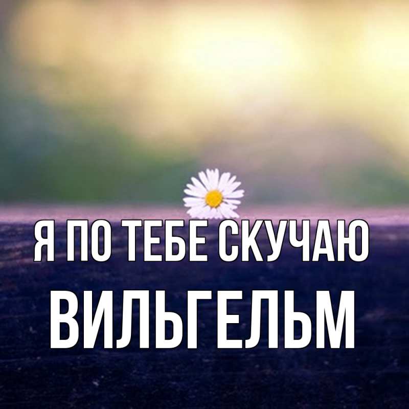 Картинка Я по тебе скучаю, Вильгельм