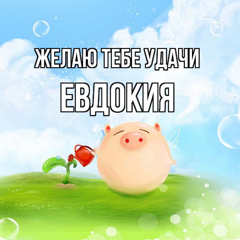 Картинка Желаю тебе удачи, Евдокия