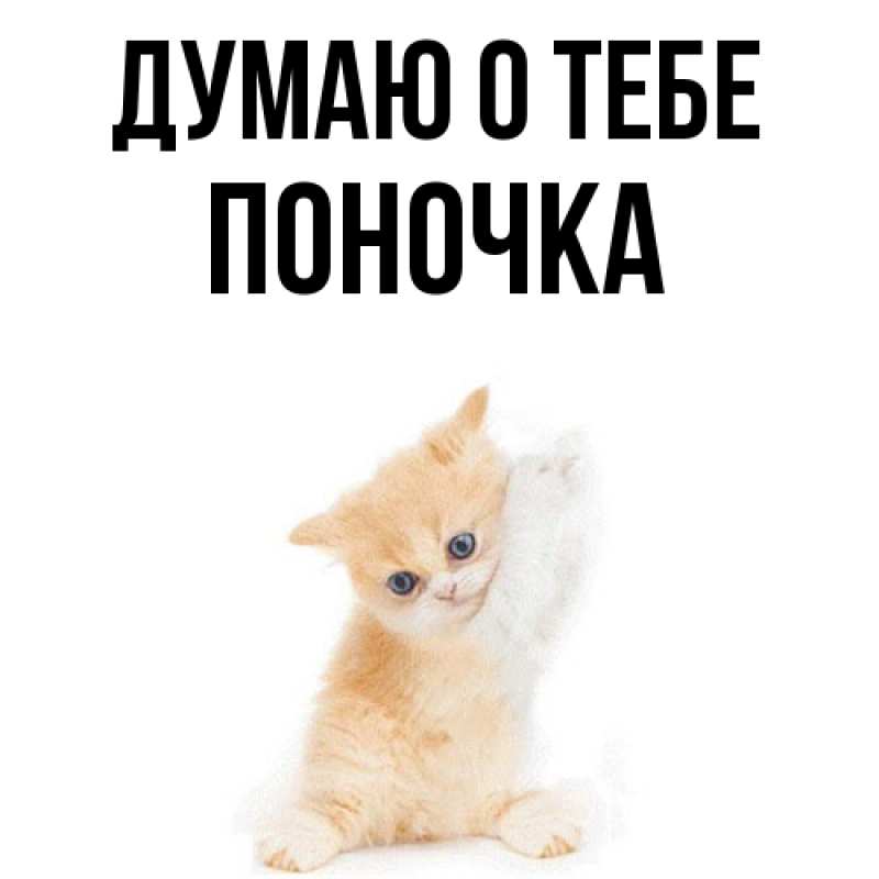 Картинка Думаю о тебе, поночка
