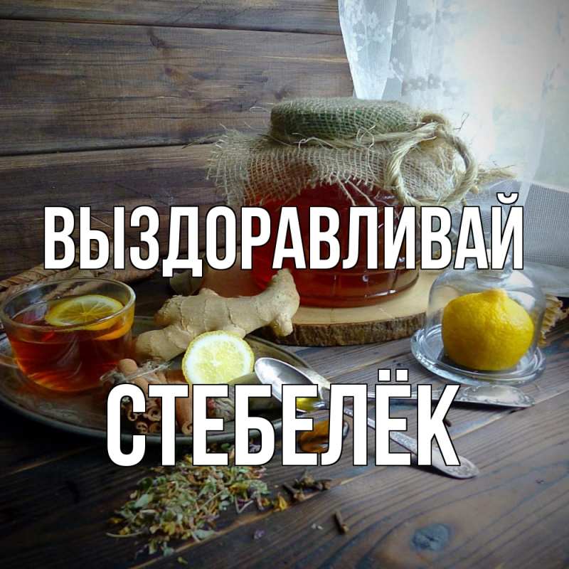 Картинка Выздоравливай, Стебелёк