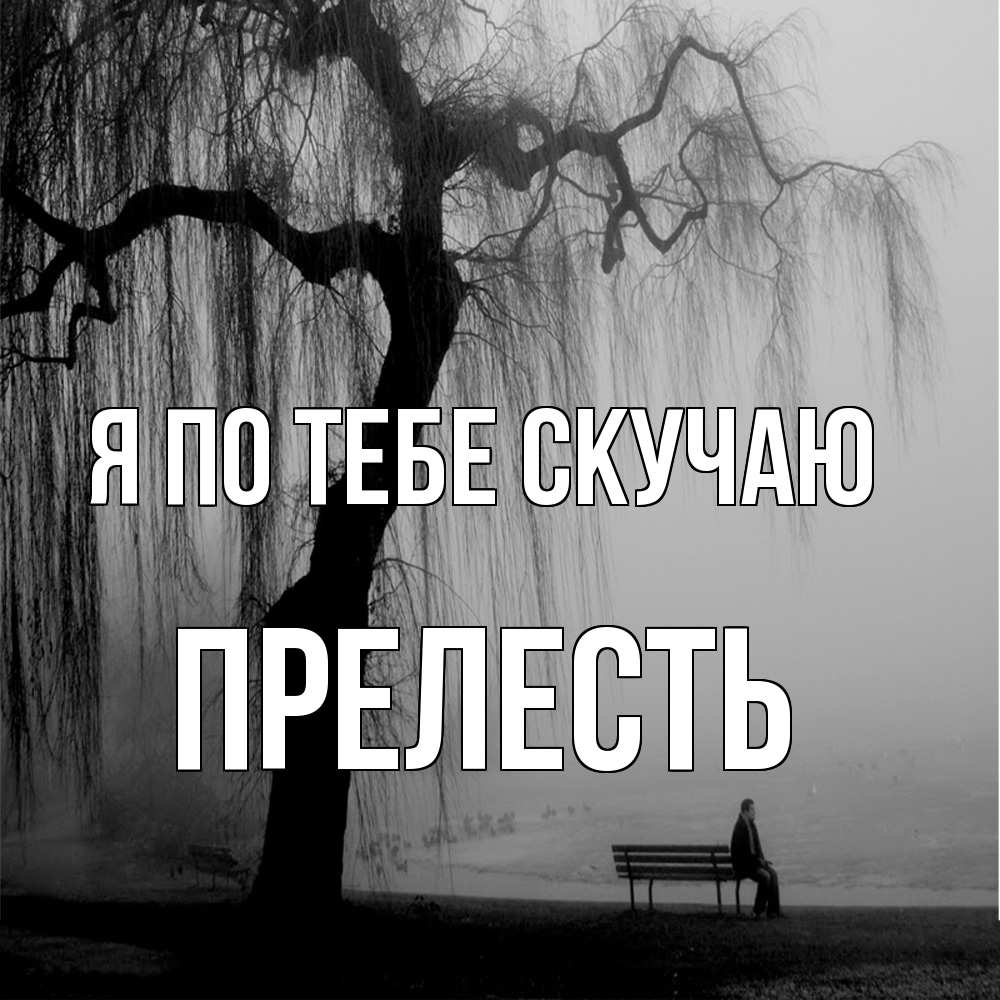 Открытка на каждый день с именем, прелесть Я по тебе скучаю лавочка под деревом я жду тебя Прикольная открытка с пожеланием онлайн скачать бесплатно 
