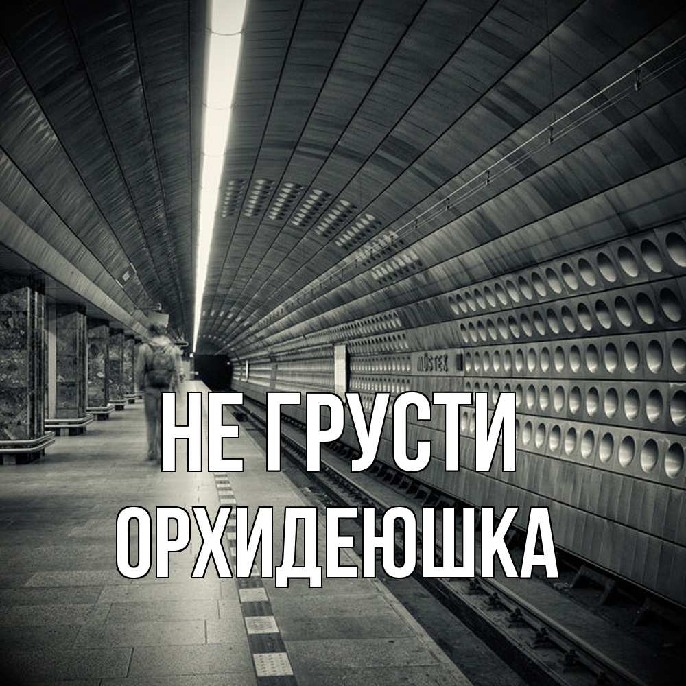 Открытка на каждый день с именем, Орхидеюшка Не грусти пустая станция метро Прикольная открытка с пожеланием онлайн скачать бесплатно 