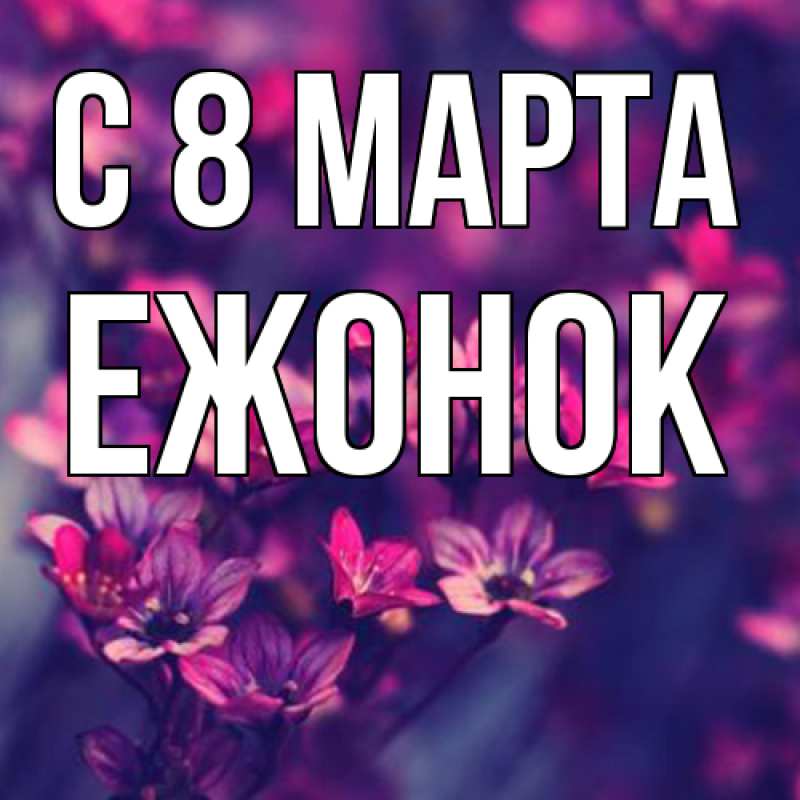 Картинка C 8 МАРТА, Ежонок
