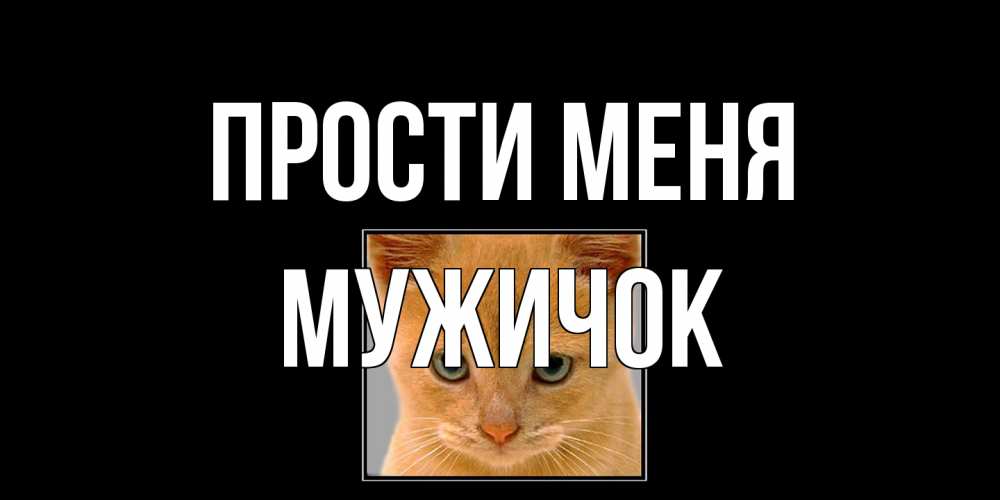 Открытка на каждый день с именем, Мужичок Прости меня рыжий грустный кот просит прощения Прикольная открытка с пожеланием онлайн скачать бесплатно 