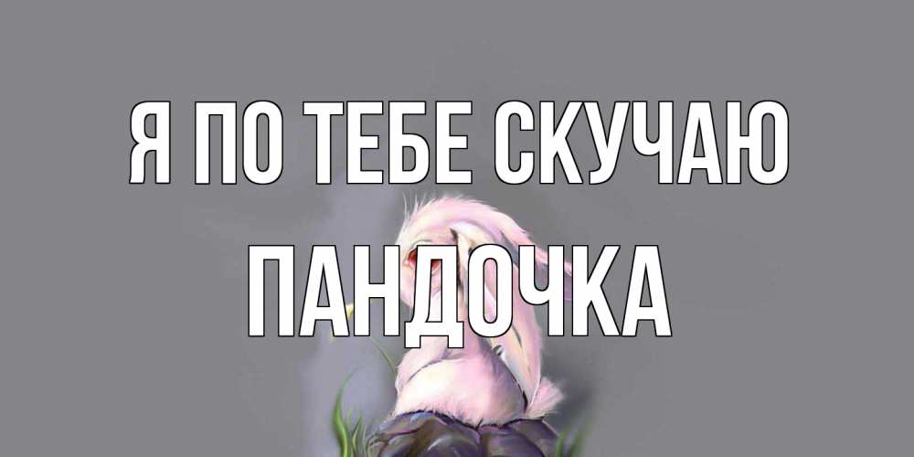 Открытка на каждый день с именем, пандочка Я по тебе скучаю заяц Прикольная открытка с пожеланием онлайн скачать бесплатно 