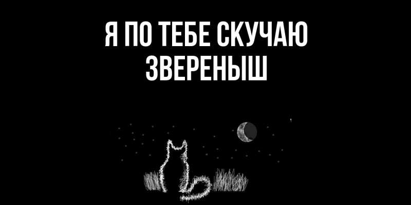 Картинка Я по тебе скучаю, звеpеныш