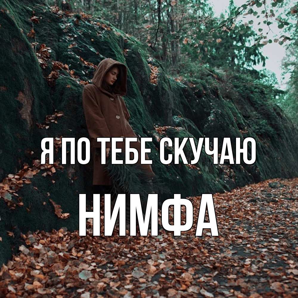Открытка на каждый день с именем, Нимфа Я по тебе скучаю скука 1 Прикольная открытка с пожеланием онлайн скачать бесплатно 