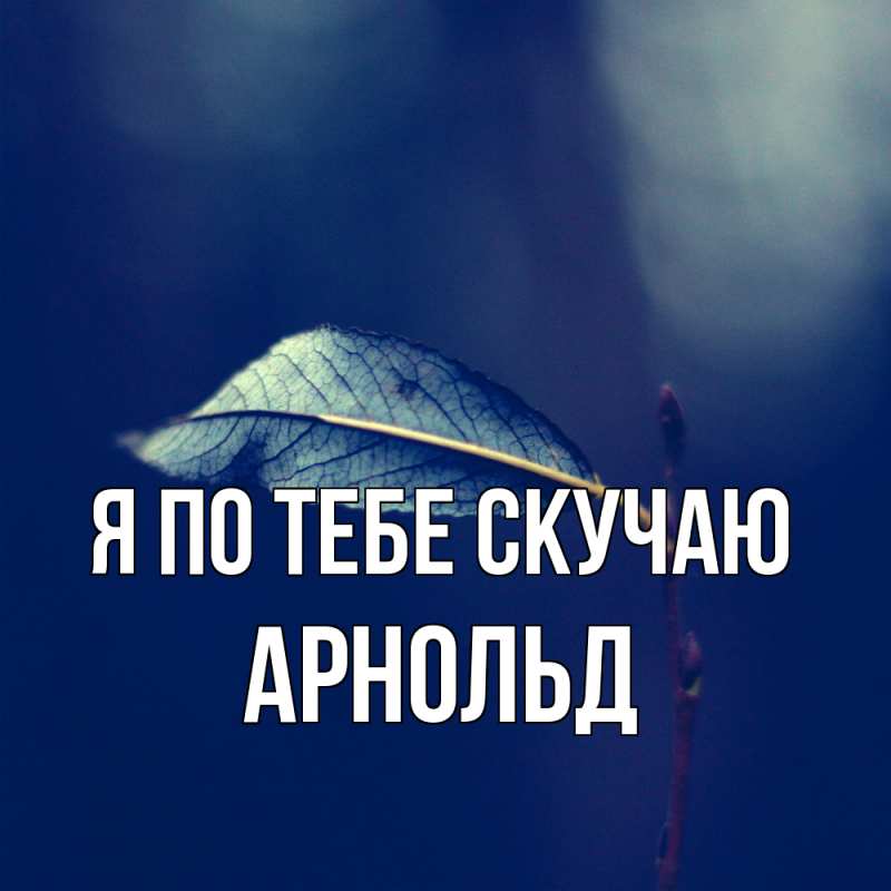 Картинка Я по тебе скучаю, Арнольд