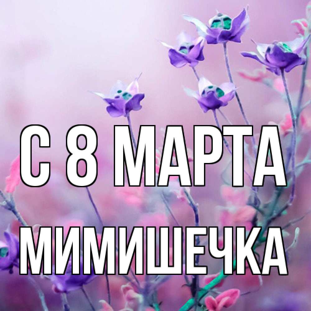 Открытка на каждый день с именем, мимишечка C 8 МАРТА международный женский день 2 Прикольная открытка с пожеланием онлайн скачать бесплатно 