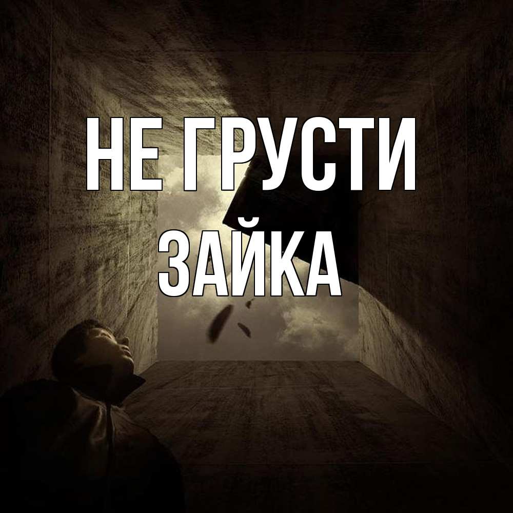 Открытка на каждый день с именем, Зайка Не грусти жуть Прикольная открытка с пожеланием онлайн скачать бесплатно 