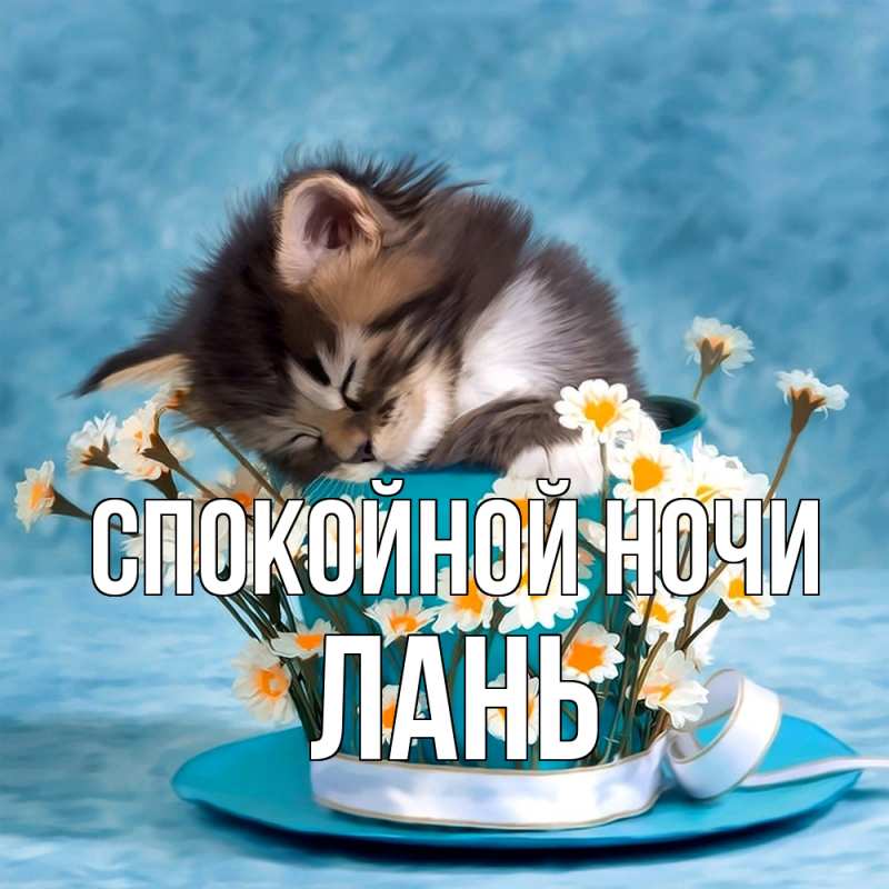 Картинка Спокойной ночи, лань