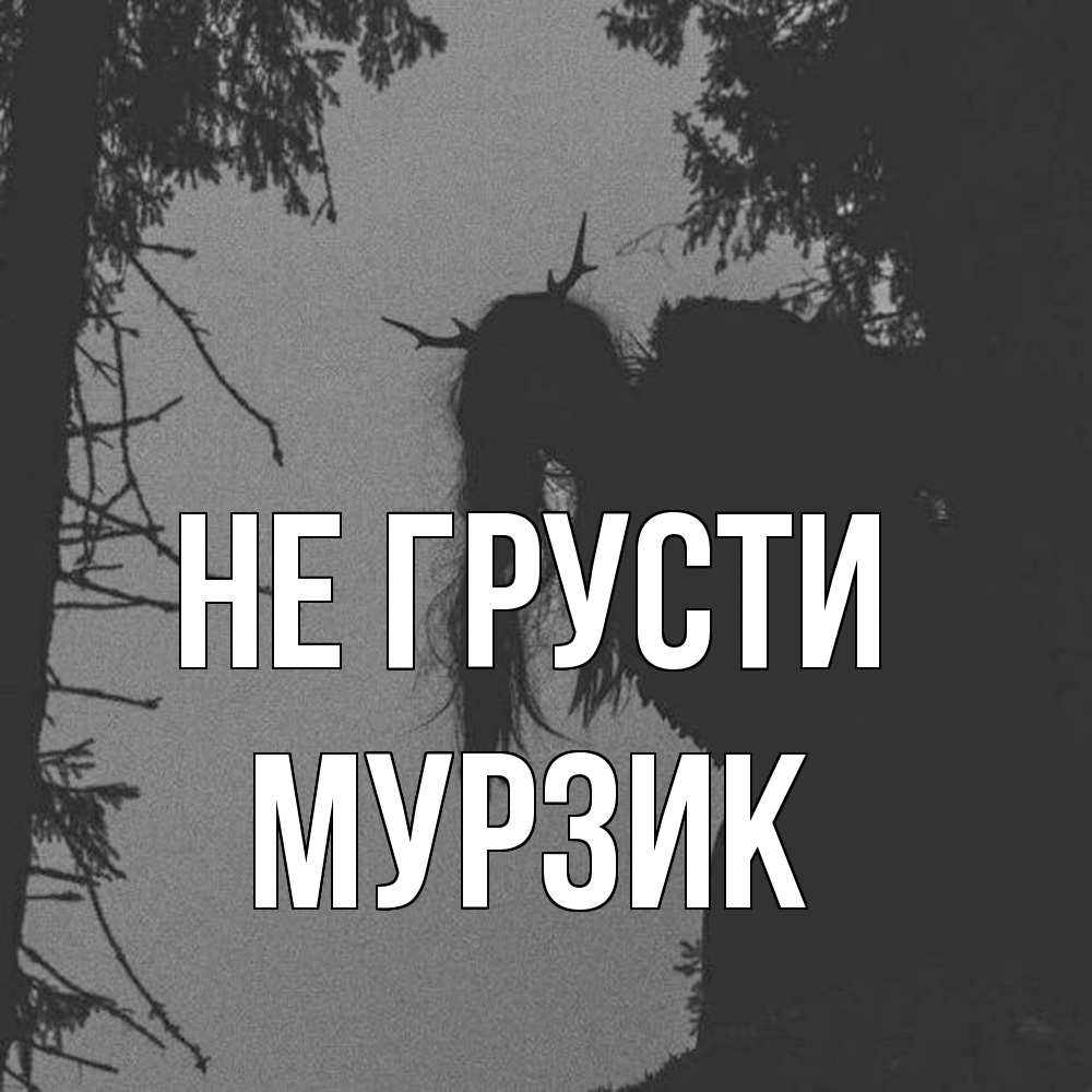 Открытка на каждый день с именем, Мурзик Не грусти чудище лесное Прикольная открытка с пожеланием онлайн скачать бесплатно 