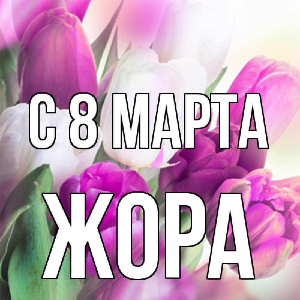 Открытка на каждый день с именем, Жора C 8 МАРТА весна 1 Прикольная открытка с пожеланием онлайн скачать бесплатно 