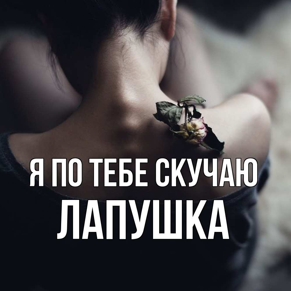 Открытка на каждый день с именем, лапушка Я по тебе скучаю засох цветок Прикольная открытка с пожеланием онлайн скачать бесплатно 