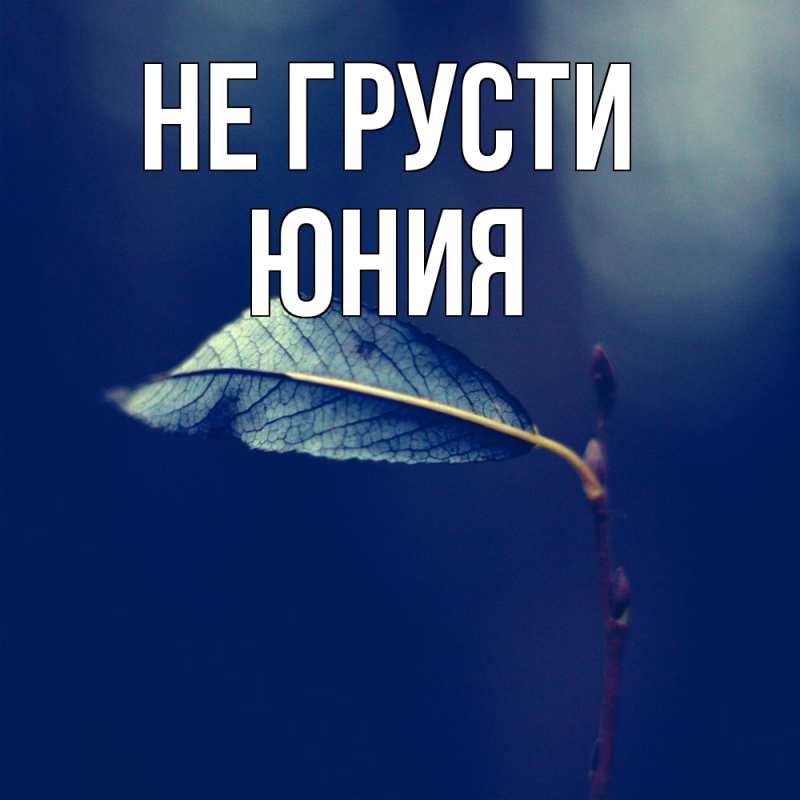 Картинка Не грусти, Юния