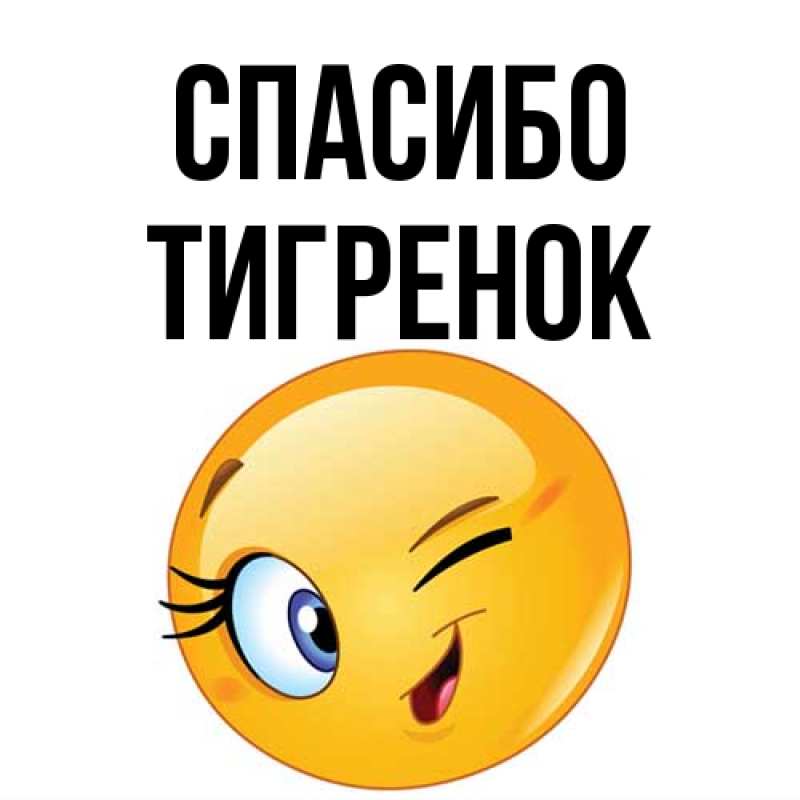 Картинка Спасибо, Тигpенок