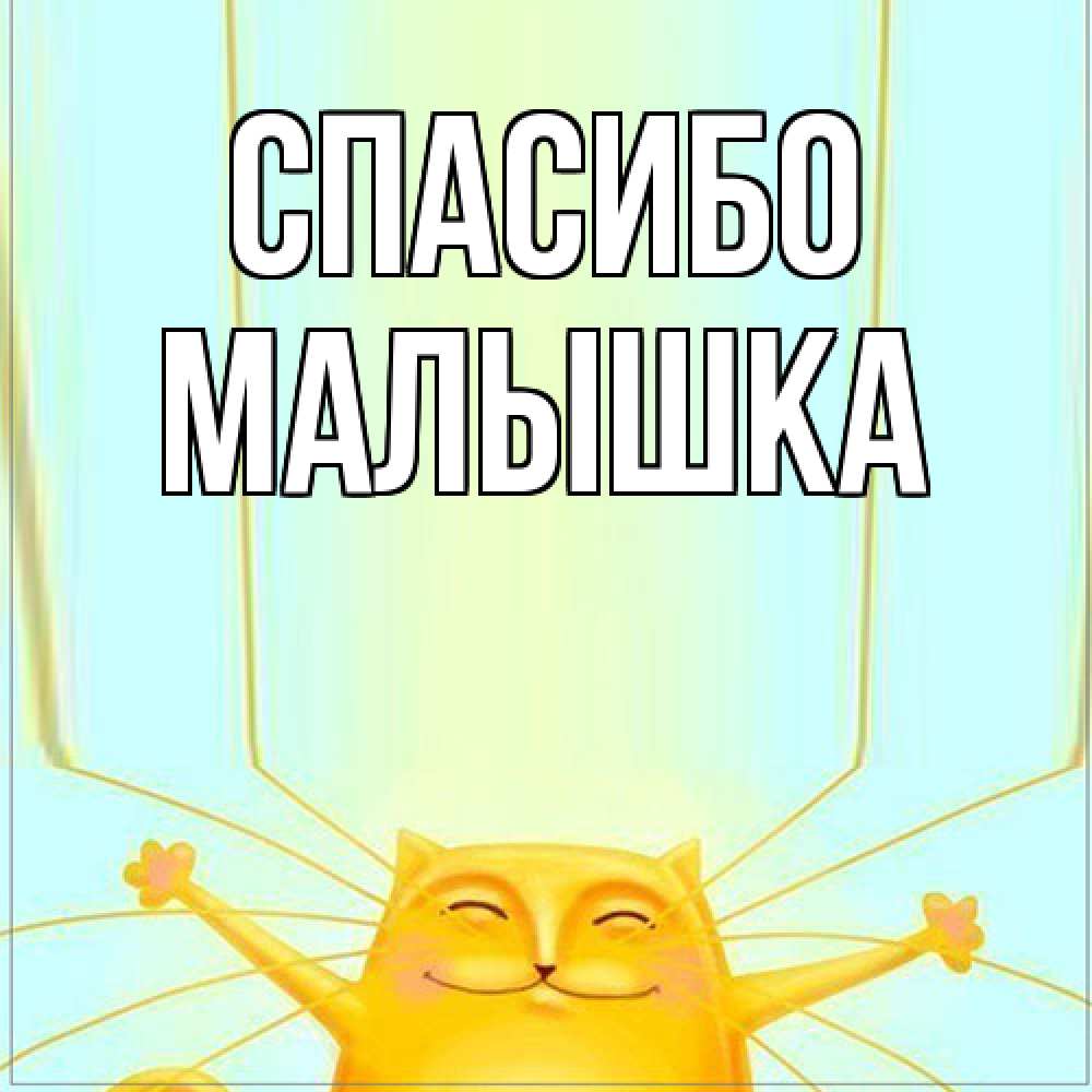 Открытка на каждый день с именем, малышка Спасибо кот с усами благодарит Прикольная открытка с пожеланием онлайн скачать бесплатно 