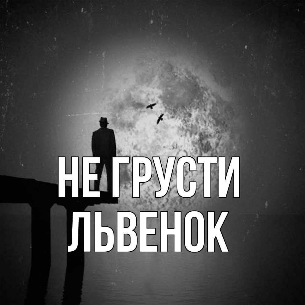 Открытка на каждый день с именем, Львенок Не грусти мужчина на мосту Прикольная открытка с пожеланием онлайн скачать бесплатно 