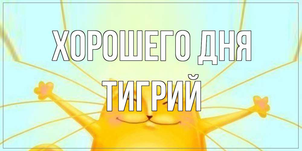 Открытка на каждый день с именем, Тигрий Хорошего дня обнимашки Прикольная открытка с пожеланием онлайн скачать бесплатно 