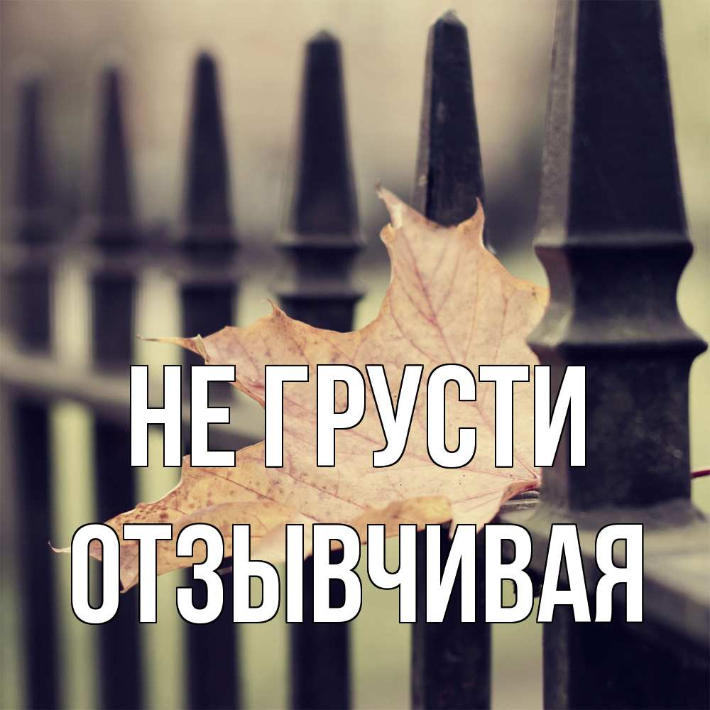 Открытка на каждый день с именем, Отзывчивая Не грусти лист клена Прикольная открытка с пожеланием онлайн скачать бесплатно 